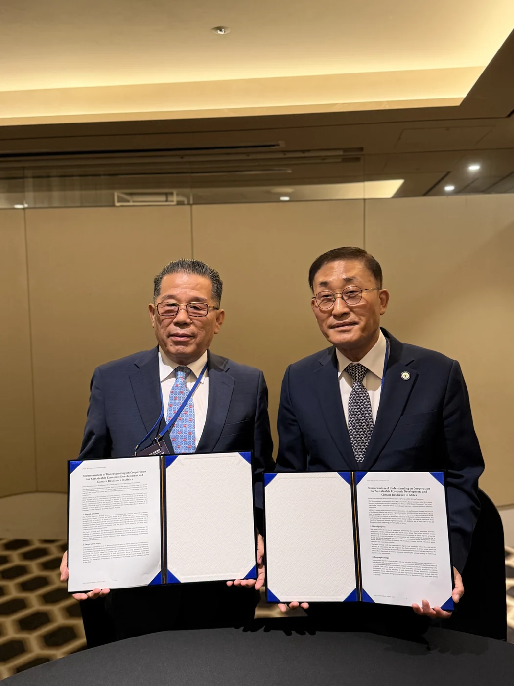 AKEDA and Net Zero 2050 Climate Foundation representatives with their memorandum of understanding, September 2026.